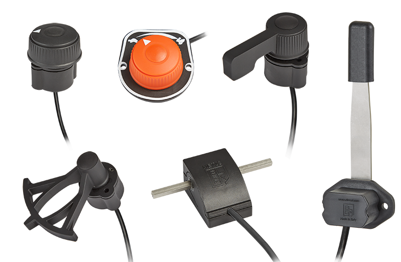 Electronic sensors, pedals and manual controls Elen